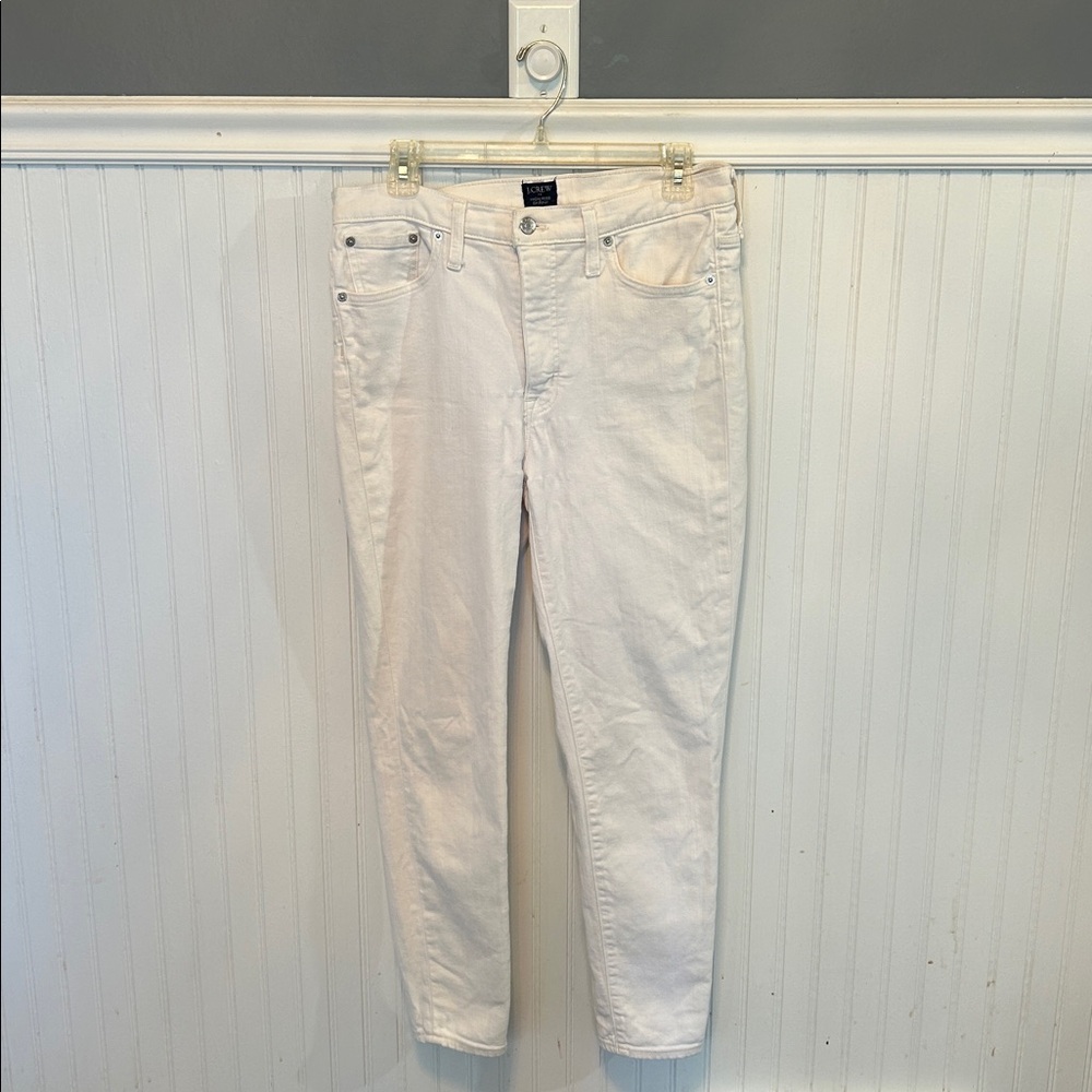 J. Crew  White High-Rise Skinny Jeans